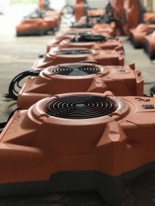 water damage restoration air movers